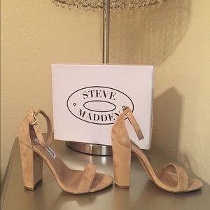 STEVE MADDEN, Carrson Sand Suede high heels